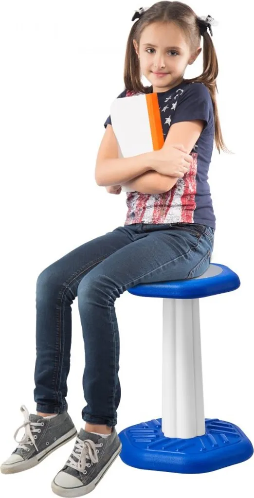 Tabouret à bascule bleu pour enfant 7-14 ans - Chaise active ergonomique