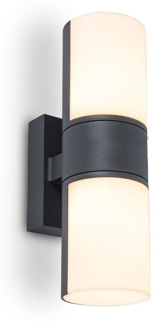 Lutec LED Außenwandleuchte Cyra anthrazit/weiß Up- & Produktbild 