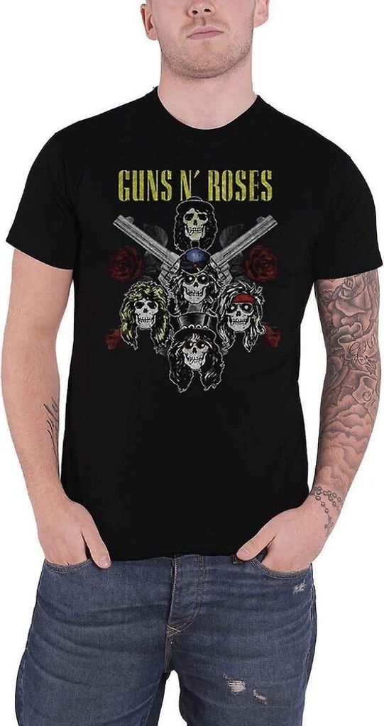 Guns N Roses - "Pistols & Roses" T-Shirt für Herren/Damen Uni RO2842 (M) (Schwarz)
