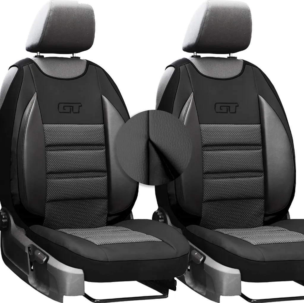 Coprisedili Auto Universali Neri - Set 2 Protezioni Sedili Anteriori