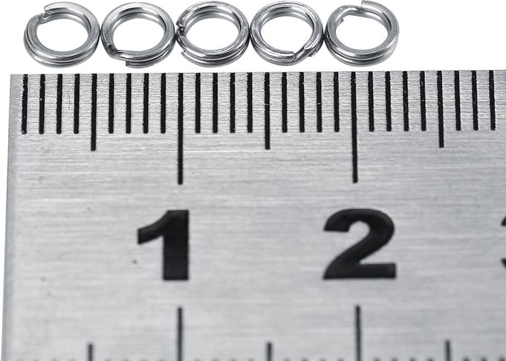 100 -teiliges Fischen aus Edelstahl Doppelkreis Split Ring Köder -Tackle -Anschluss (4#)