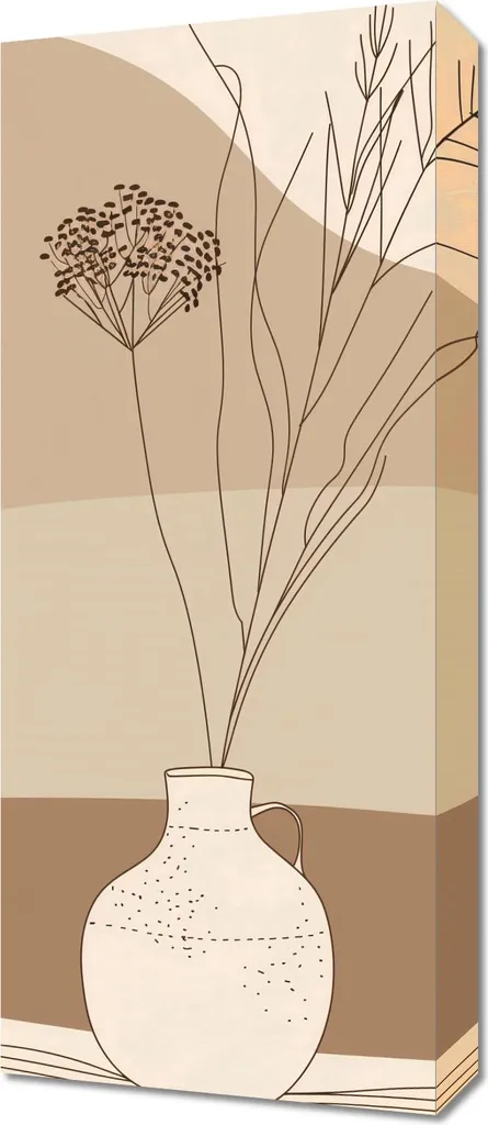 Tableau déco Vase apaisant 30 x 70 cm - Décoration murale zen moderne