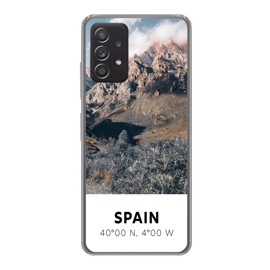 MuchoWow Handyhülle Schutzhülle Hülle für Samsung galaxy a73 Spanien - Berge - Sommer Silikon Softcase Handy Hülle - Handyhülle