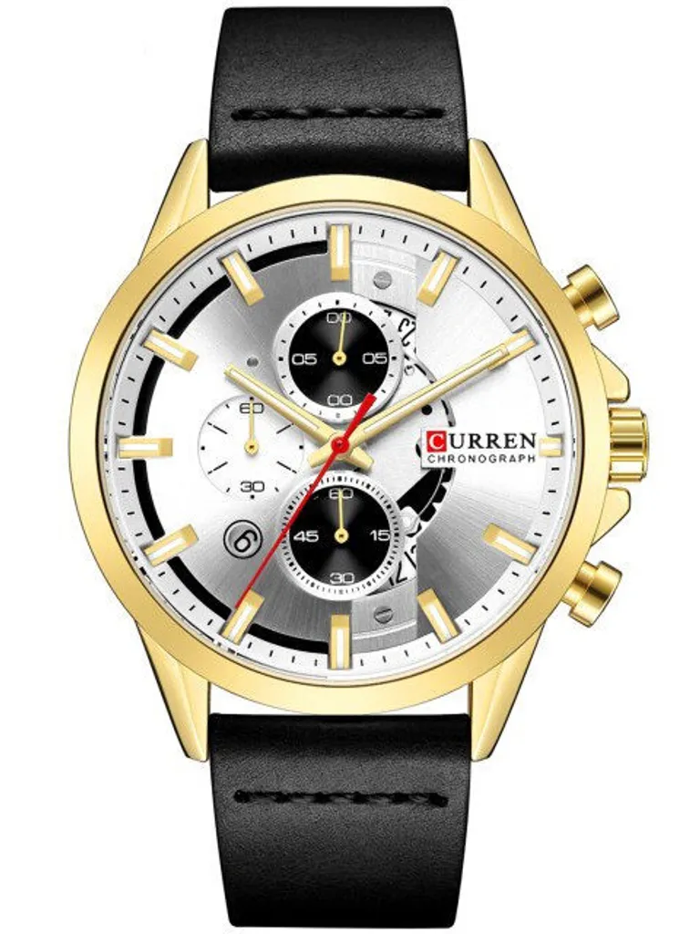 Curren 8325 Montre Chronographe Étanche avec Cadran Lumineux pour Homme