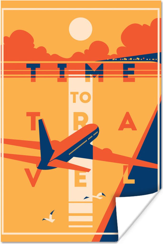 MuchoWow Poster Reisen - Flugzeug - Zitate 40x60 cm - Plakate für die Wand - Poster Babyzimmer