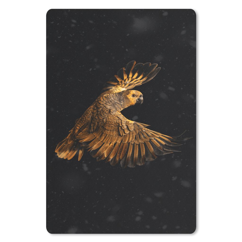 MuchoWow Mauspad Mousepad Papagei - Vogel - Orange 18x27 cm - Mousepads - Maus Mat - Pad - Mausunterlage