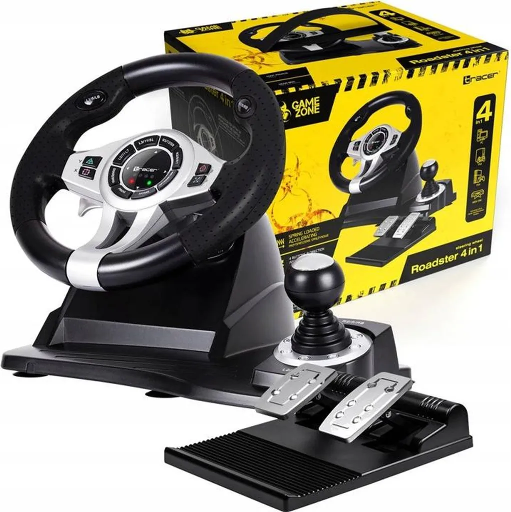Volant et Pédales de Simulation Gaming Tracer TRAJOY46524 pour Console