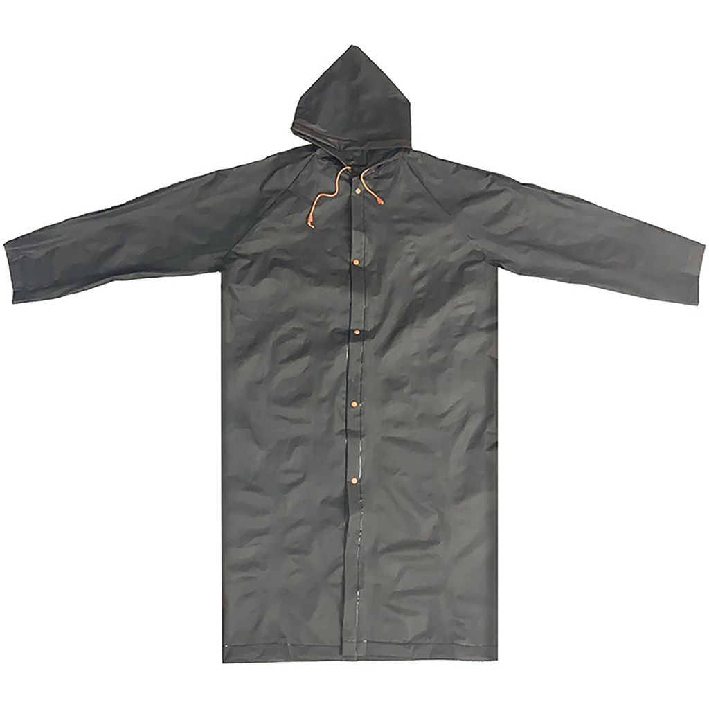 Verdickender einreihiger Outdoor-Regenmantel mit Kapuze, tragbar, faltbar, wasserdicht, Regenschutz, Regenbekleidung für Camping – L