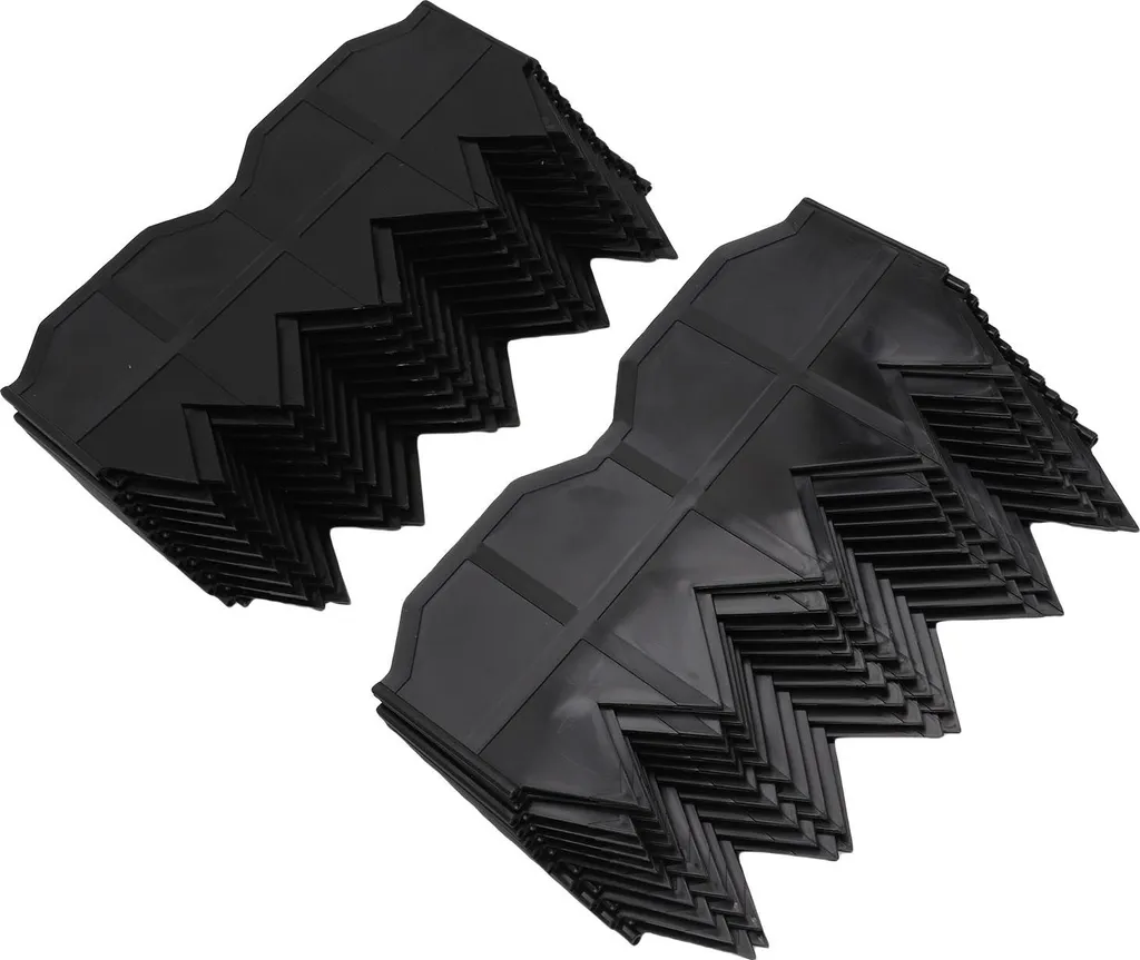 Bordure de Jardin pour Extérieur 40pcs Aménagement Paysager Noir 10m