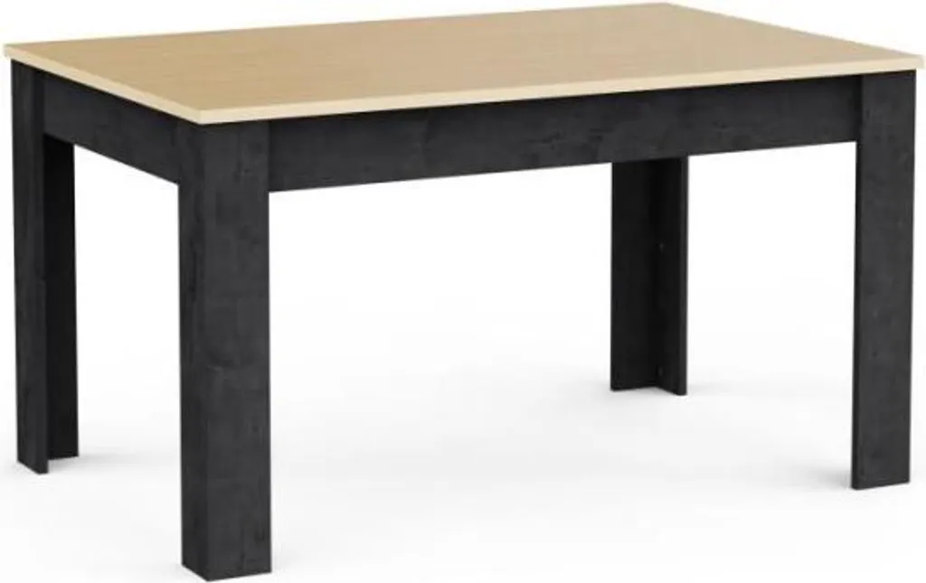 Table à manger fixe et stable 140x90 cm pour repas de famille