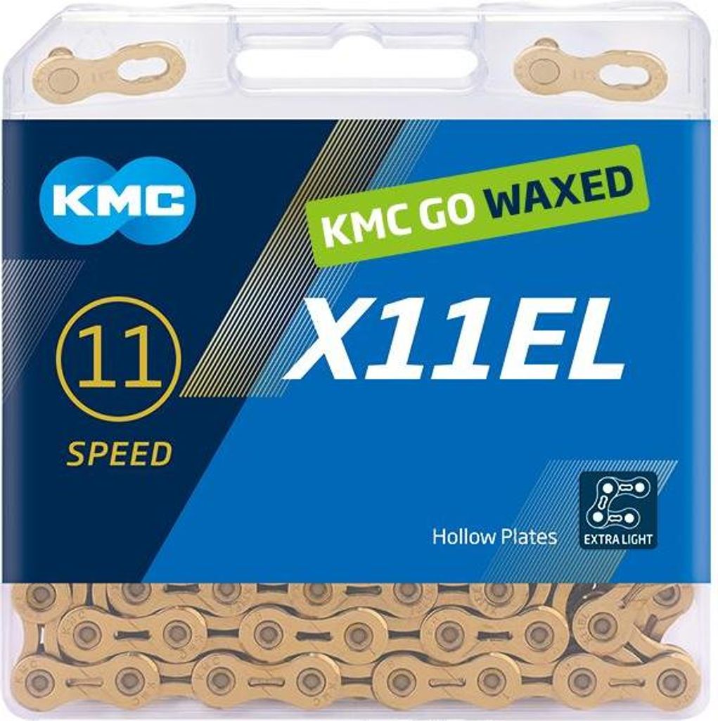 KMC Schaltungskette X11EL Ti-N WAXED 1/2'x11/128', 118 Gl.,5,65mm,11-f., gold