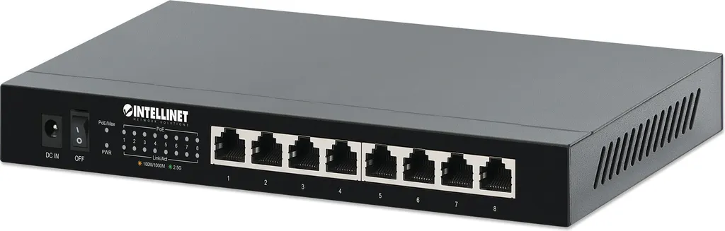 Switch INTELLINET 8 Ports 2.5G Ethernet PoE+ 100W haute performance