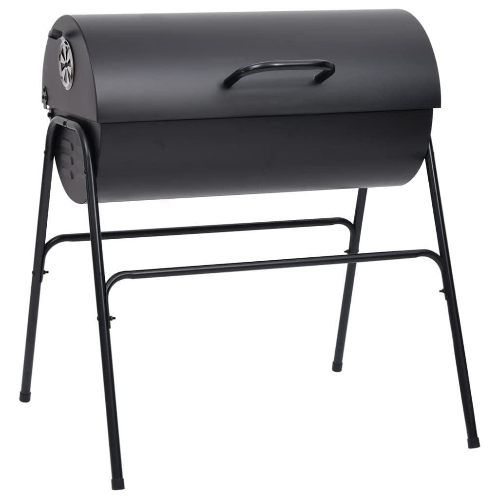 vidaXL Grill mit 2 Grillrosten Schwarz 80x95x90 cm Stahl Produktbild 