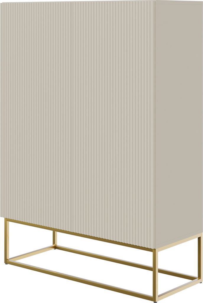 Selsey VELDIO - Highboard 2-türig, Graubeige Taupe mit Produktbild 