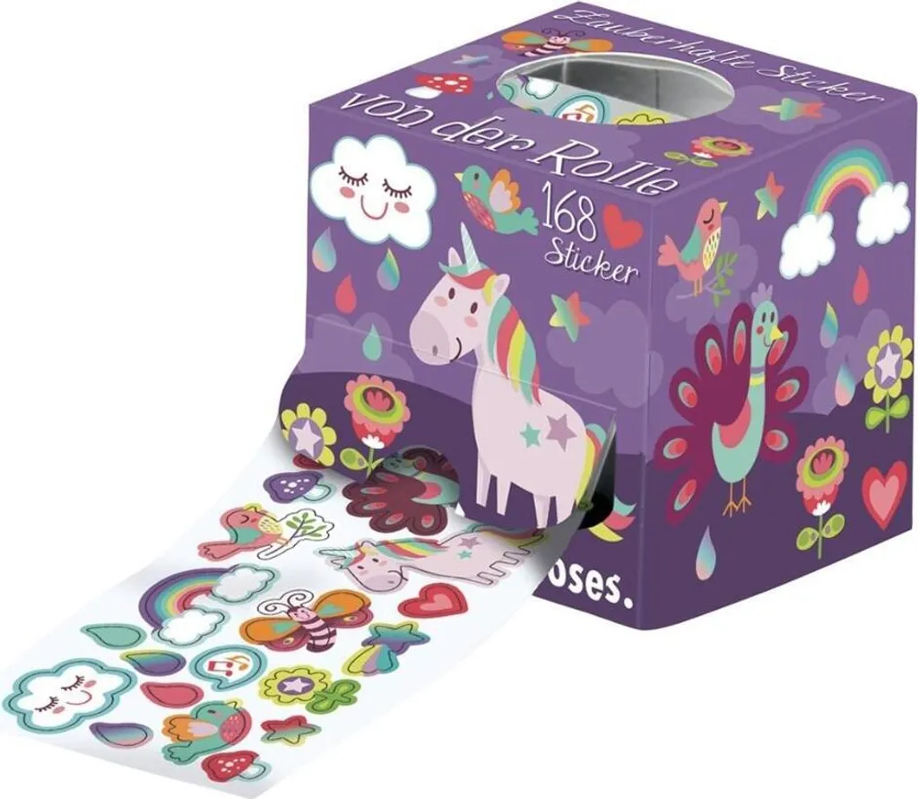 Rotolo Stickers Moses Unicorni: Materiale Creativo per Scuola e Hobby