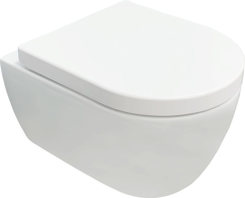 NEG Hänge-WC Uno11RL/RK, randlose spritzfreie Spülung, Produktbild 