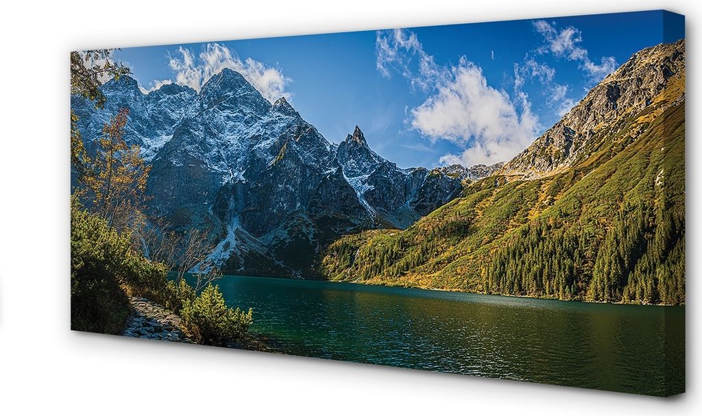 Leinwandbild 120x60 Wandkunst Gebirgssee