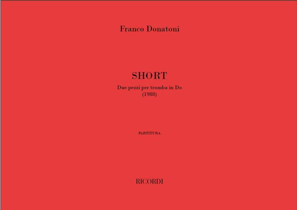 Short per tromba in Do partitura