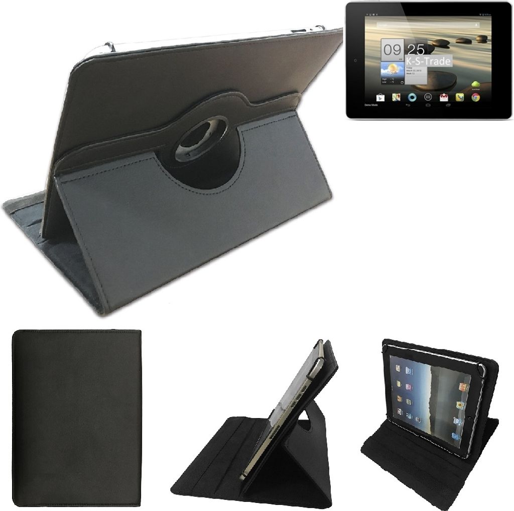 High quality kompatibel mit ACER Iconia Tab A1-810 Schutz Hülle 360° Tablet Case Schutzhülle Flip Cover schwarz. Tablet Hülle drehbar