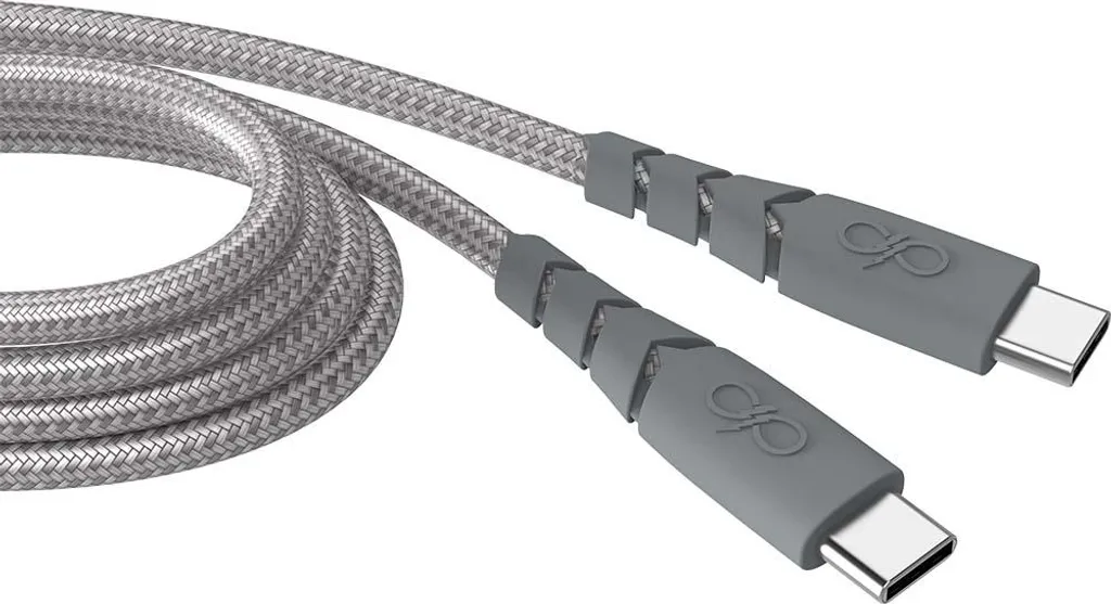 Câble USB-C vers USB-C Ultra Renforcé 2m Force Power FPCBLCC2MRG Gris