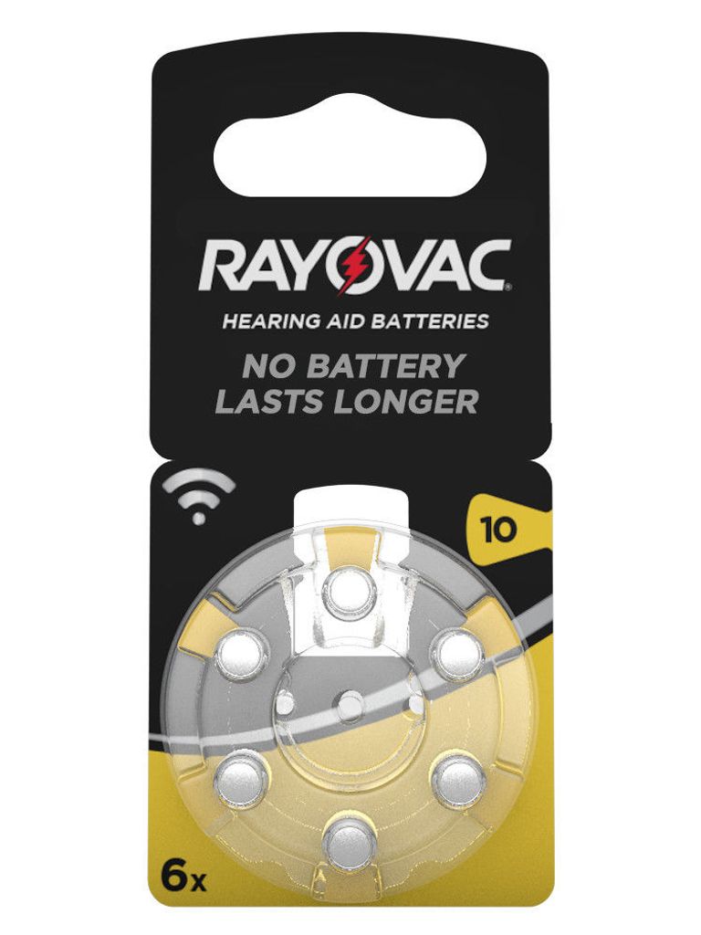 Rayovac Hörgerätebatterie 10 (PR70) 6er Blister