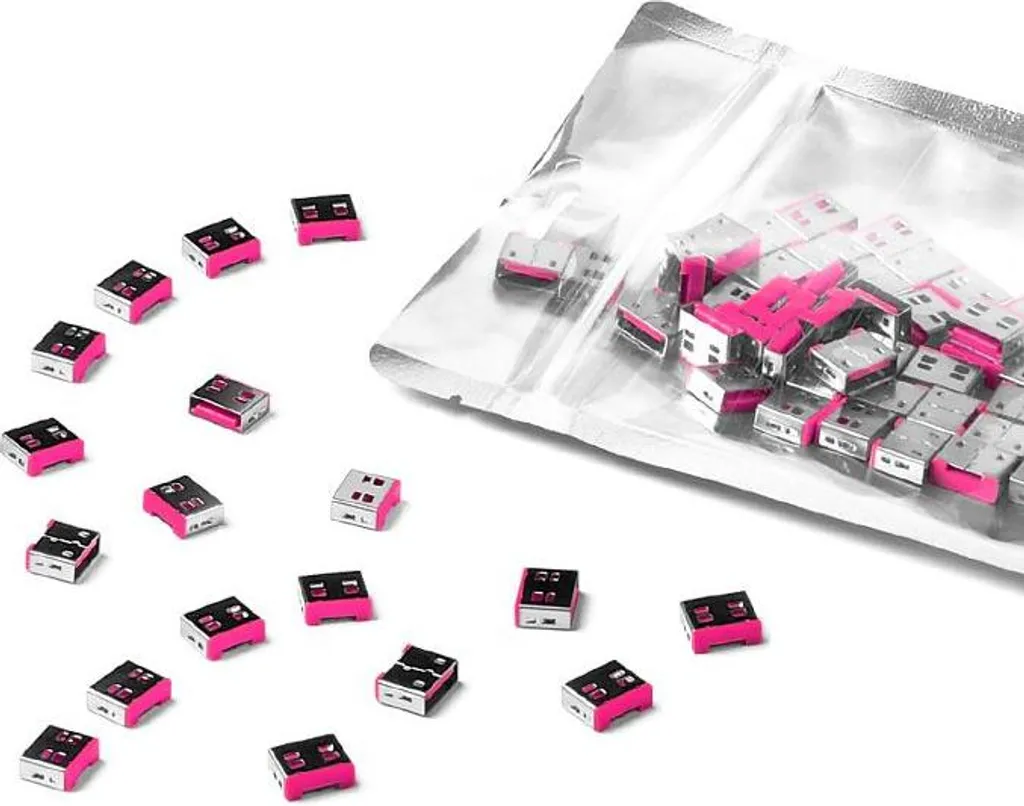 SmartKeeper Basic USB-A Port Blocker Pink - Lot de 100 bloqueurs ports