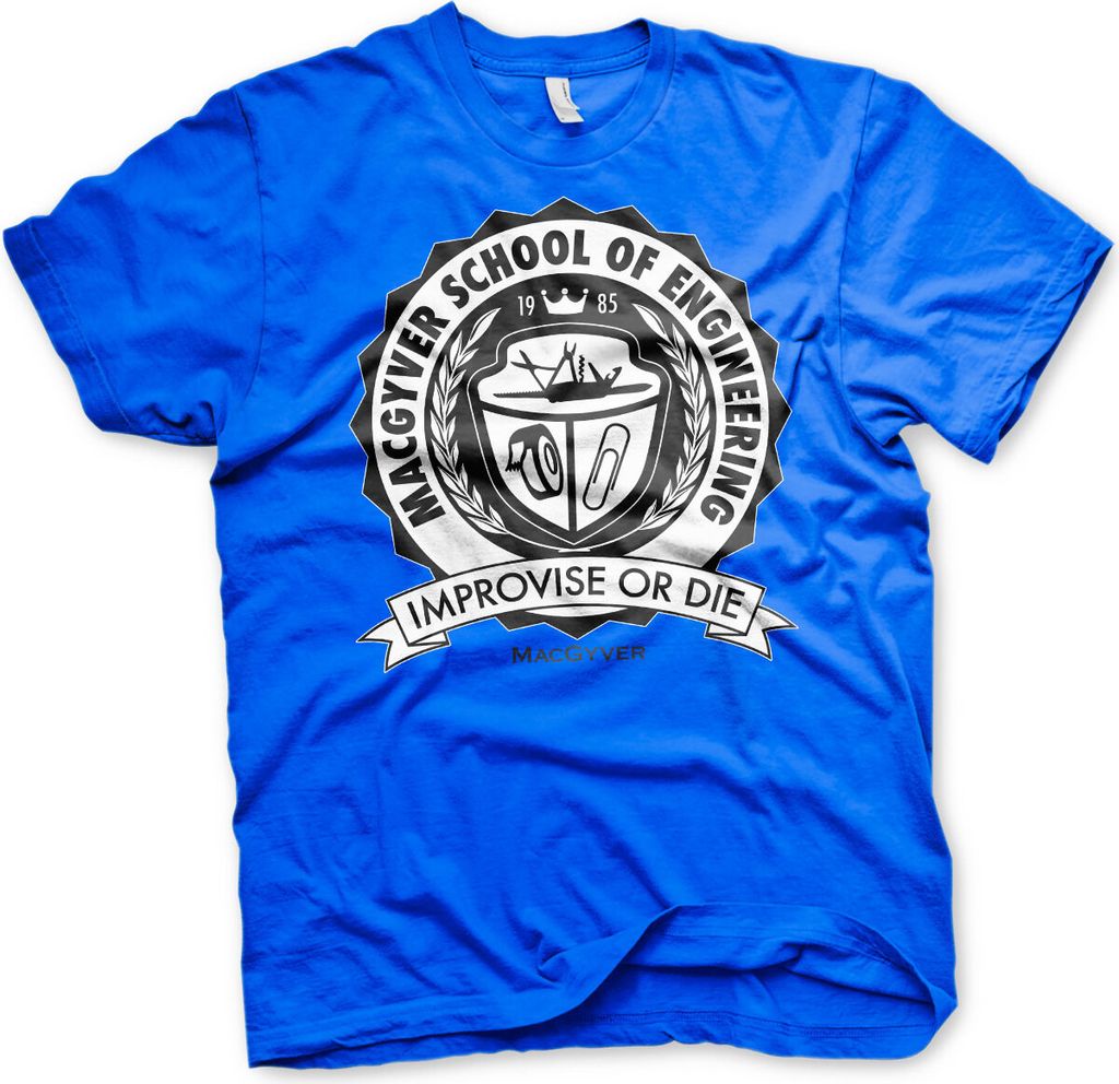 Macgyver School Of Engineering T-Shirt - X-Large - Blue