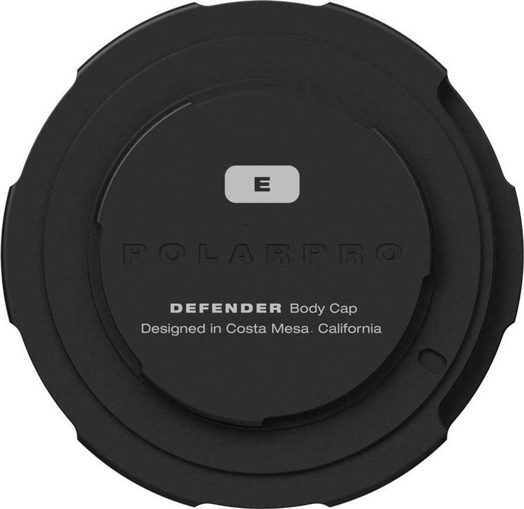 PolarPro Defender Body Cap, Gehäusekappe, Sony, Schwarz, Sony E, 1 Stück(e)