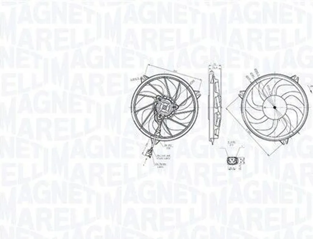 Ventilateur de moteur MAGNETI MARELLI 069422865010 pour Peugeot 206