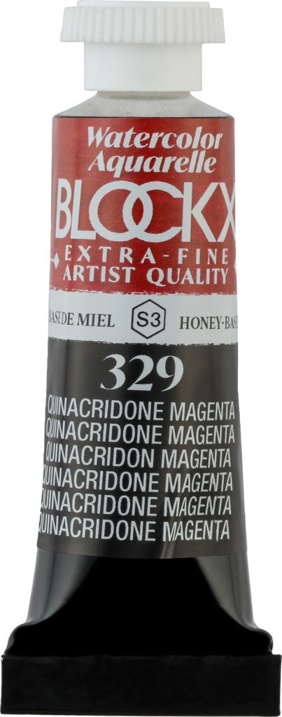 Blockx 3x Aquarellfarbe, Tube 5ml Quinacridon Magenta 43329BXC
