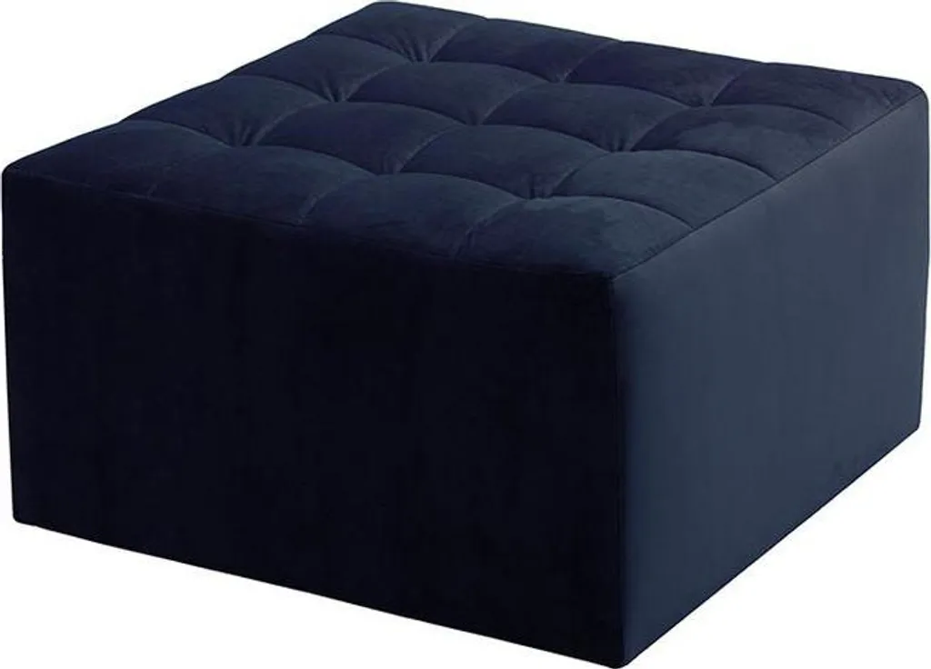 Siège d'appoint pouf carré Flair-Velluto 11 avec finitions coutures