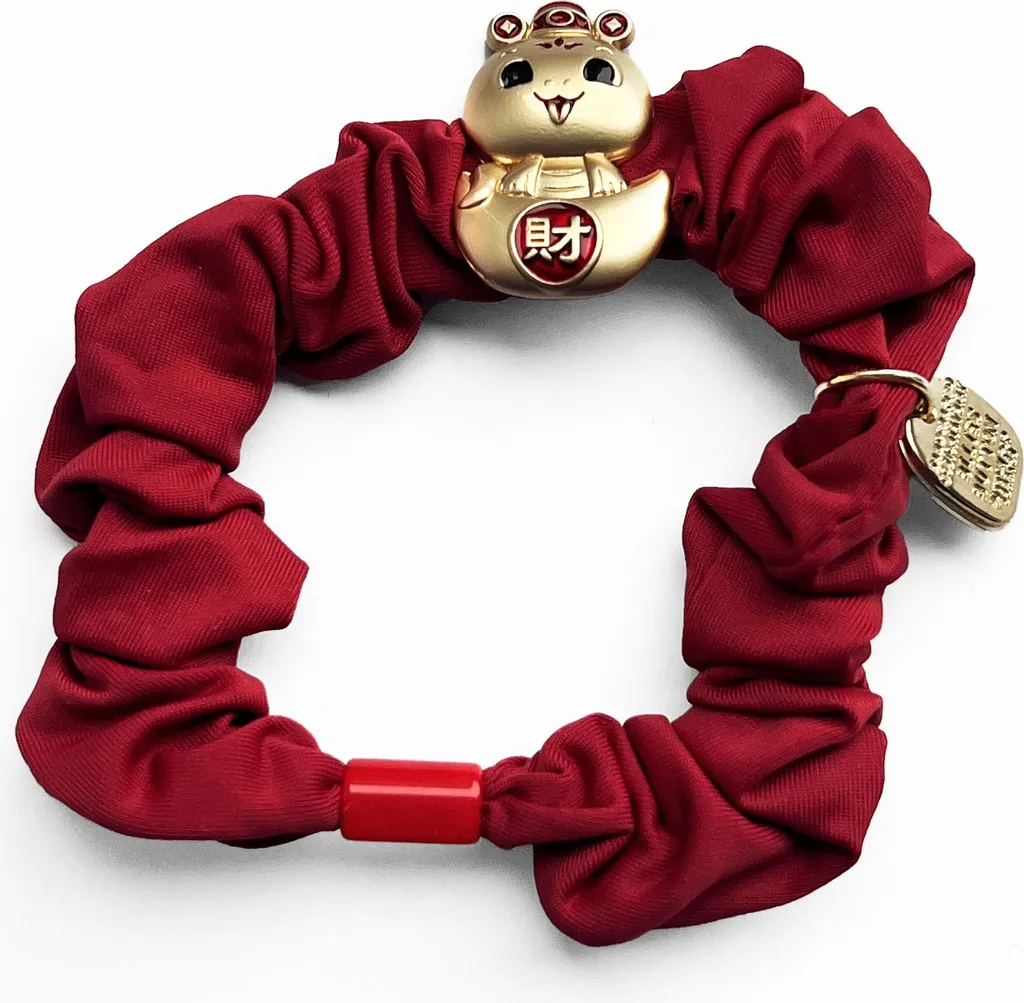 Cerchietto Turbante Raso Rosso Lucky Charm Dio della Ricchezza