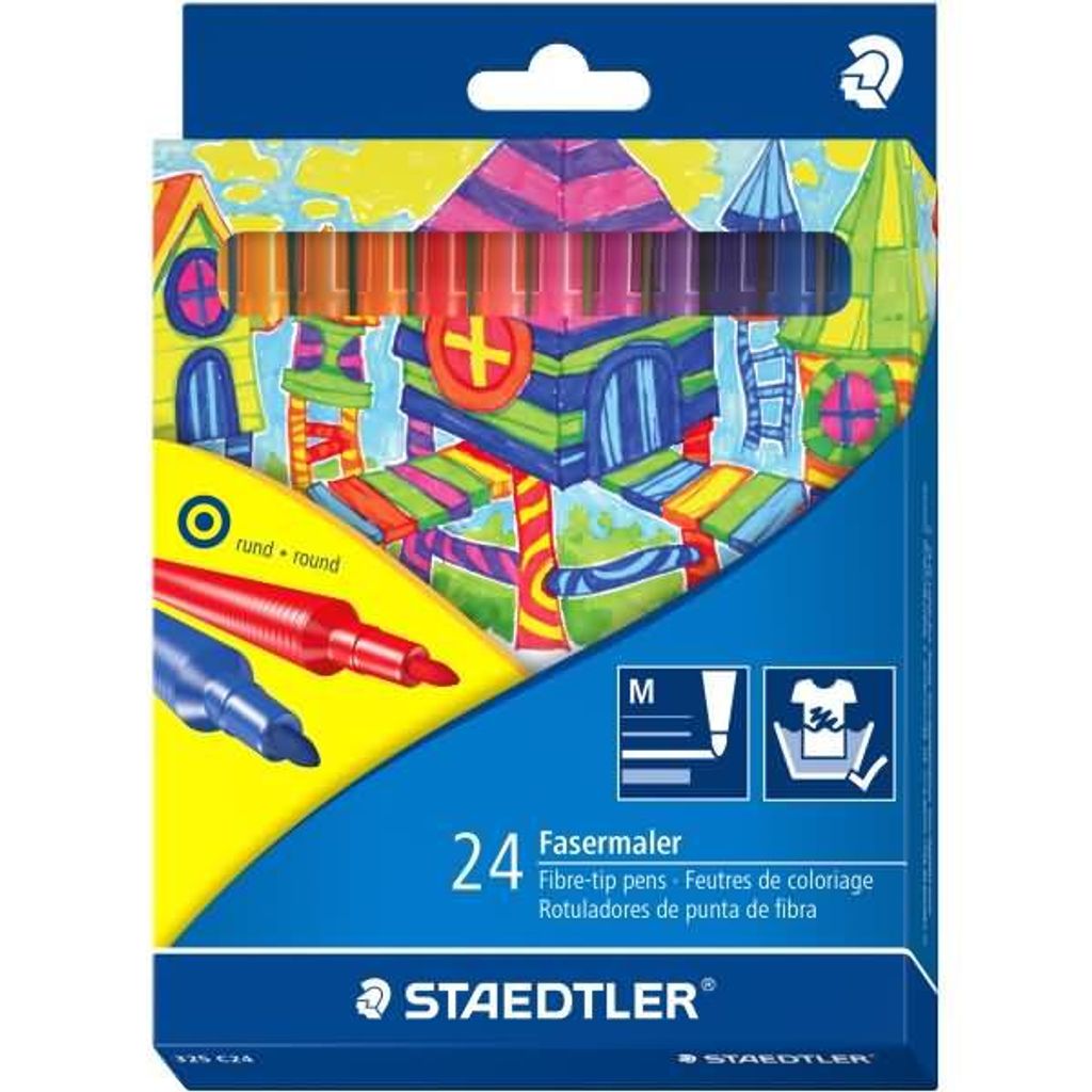 STAEDTLER Fasermaler Noris Club 24er Kartonetui