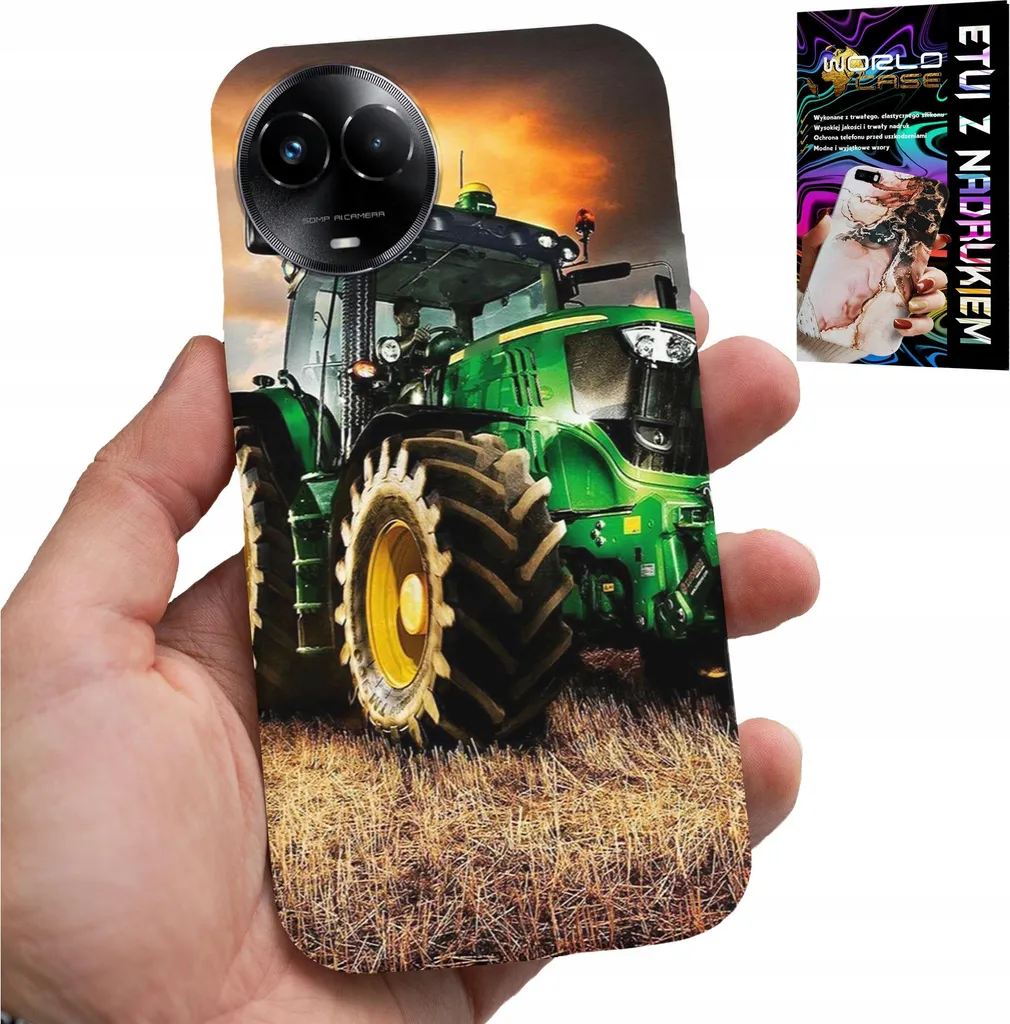 Custodia Realme C67 4G Trattore Agricolo + Vetro: Protezione Rugged