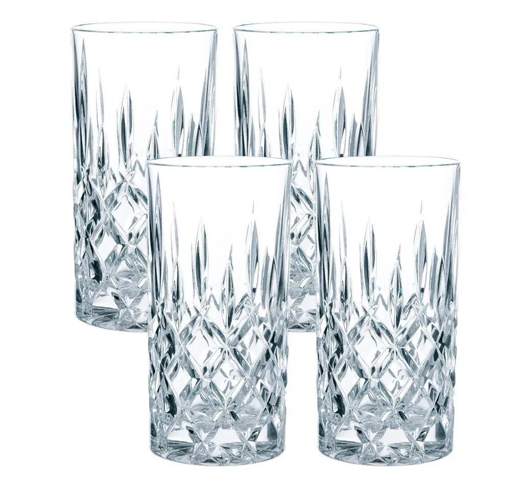 Nachtmann Vorteilsset 6 x 4 Glas/Stck Longdrink 617/91 Noblesse 89208 und Geschenk + Spende
