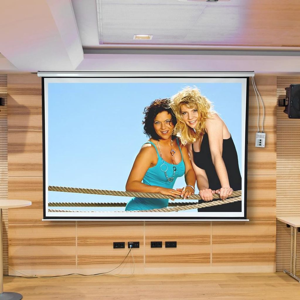 Beamerleinwand 300X229cm Motor Leinwand inkl. FFB HDTV Produktbild 