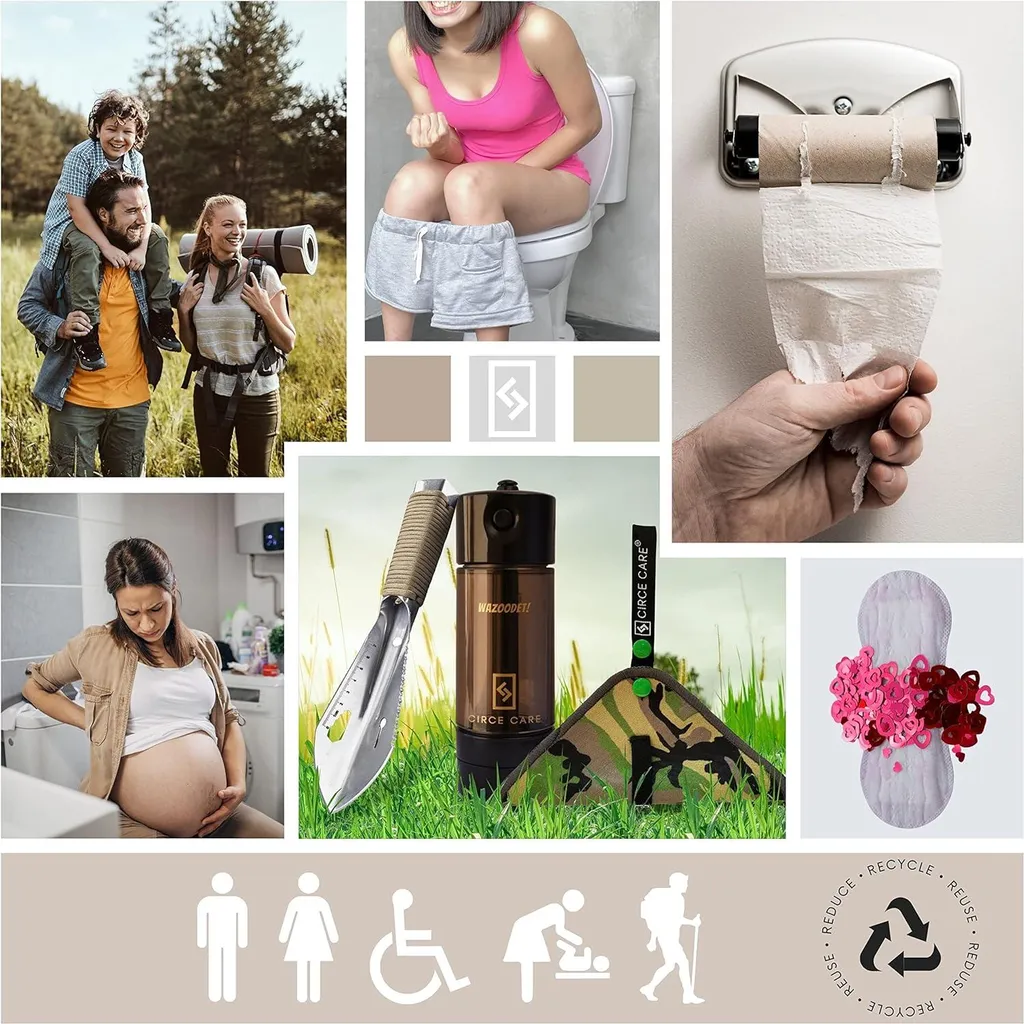 Douchette intime nomade et bouteille péri pour soin post-partum