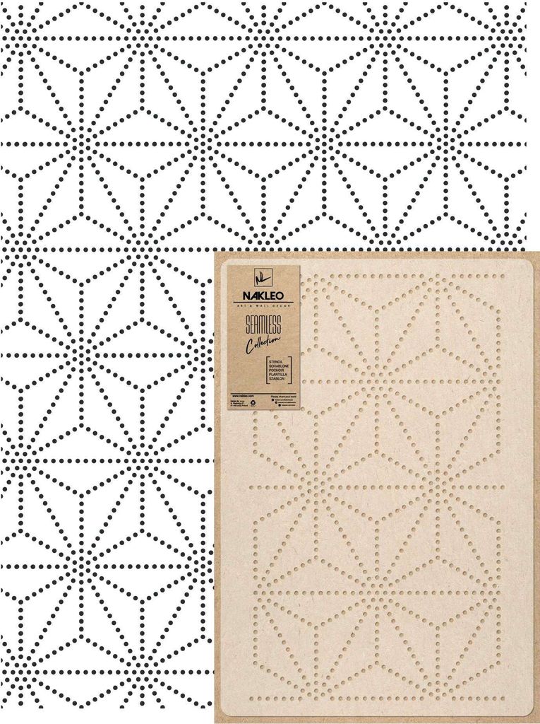 Wandschablone Groß Muster, Malschablone 59x95 cm Arabische Punkte Wiederverwendbare Kunststoff, Geometrische Tapete Wandgestaltung