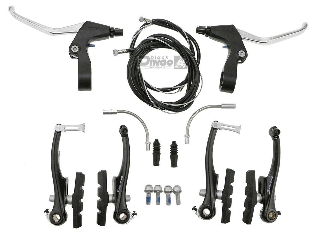 BDCP Alu V-brake komplett Bremsenset VR und HR schwarz Produktbild 