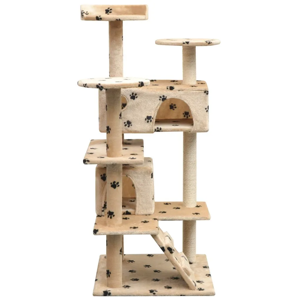 Grand Arbre à chat avec Griffoirs et Niche - Mobilier félin 125 cm