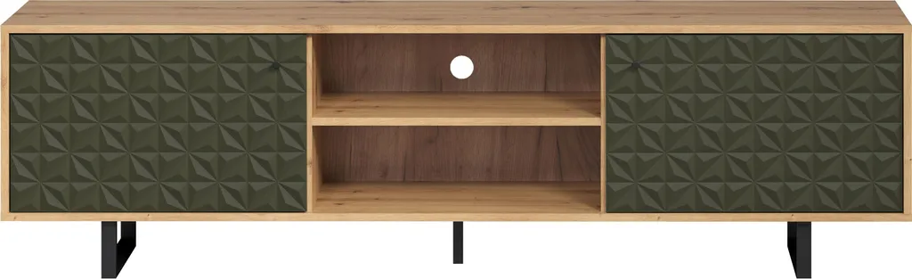 Table basse SENTRA - Table de salon design industriel en bois et métal