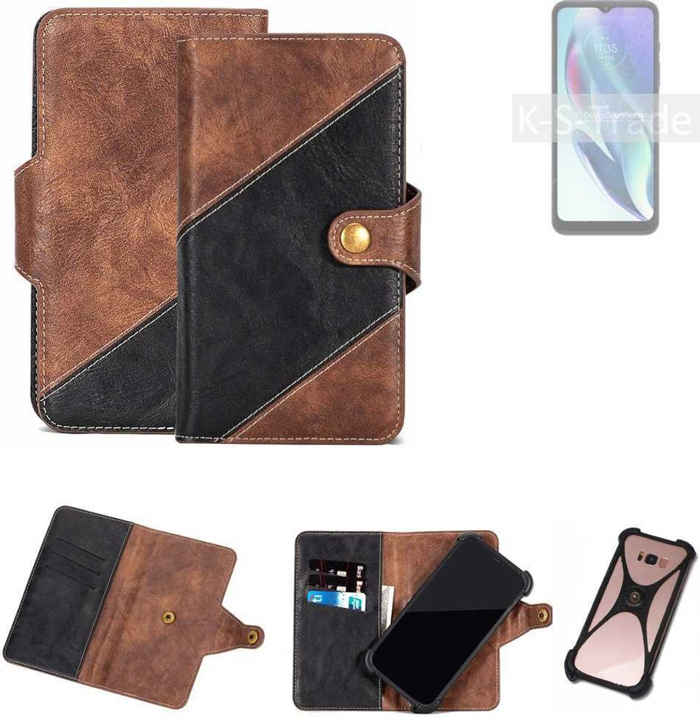 K-S-Trade Handyhülle Schutzhülle Bookstyle Case kompatibel mit Motorola Moto G50 5G Klapphülle Cover Hülle Schutztasche 1x