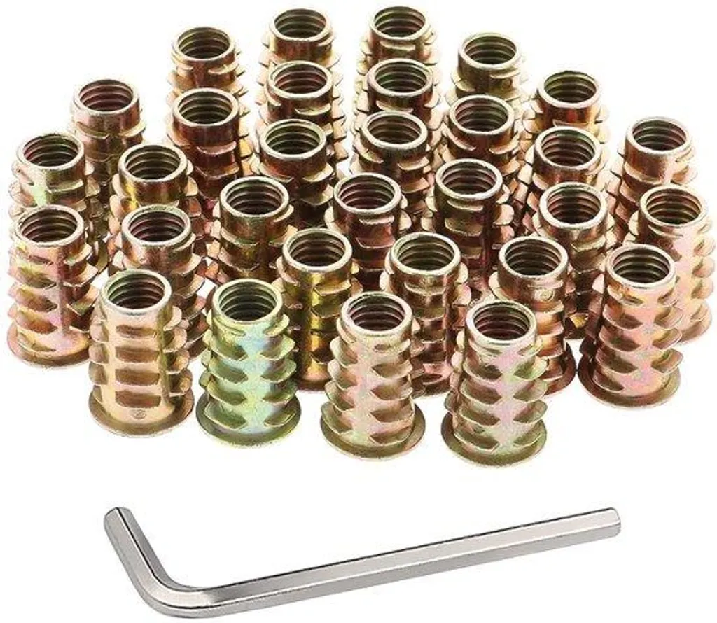 Coffret de 100 vis à bois M6 x 15 mm et embouts pour montage de meuble