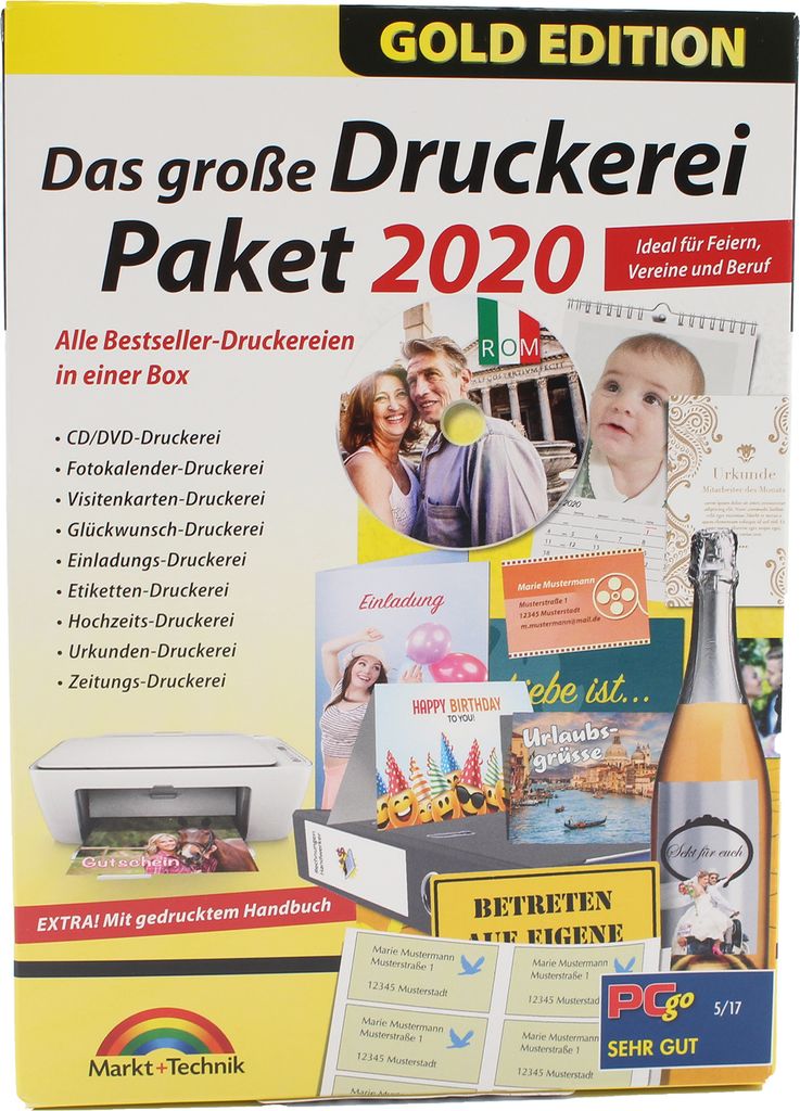 Markt + Technik Das große Druckerei paket 2020 gold edition vollversion Gold Edition