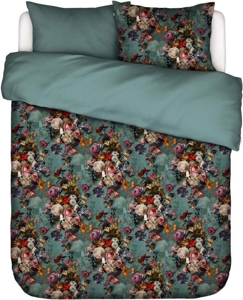 Essenza Satin Bettwäsche-Garnitur Karli Farbe Reef green Größe 155x220+80x80