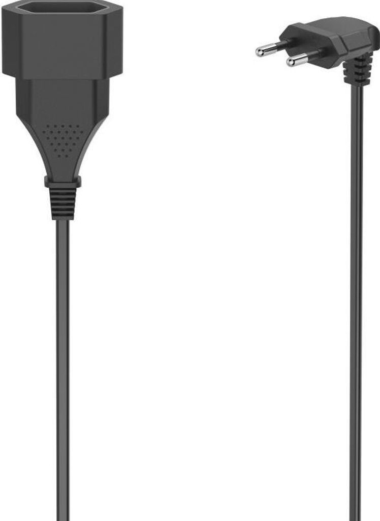 Verlängerungskabel mit gewinkeltem Eurostecker, für innen, 3 m, Schwarz (00223266) Verlängerungskabel