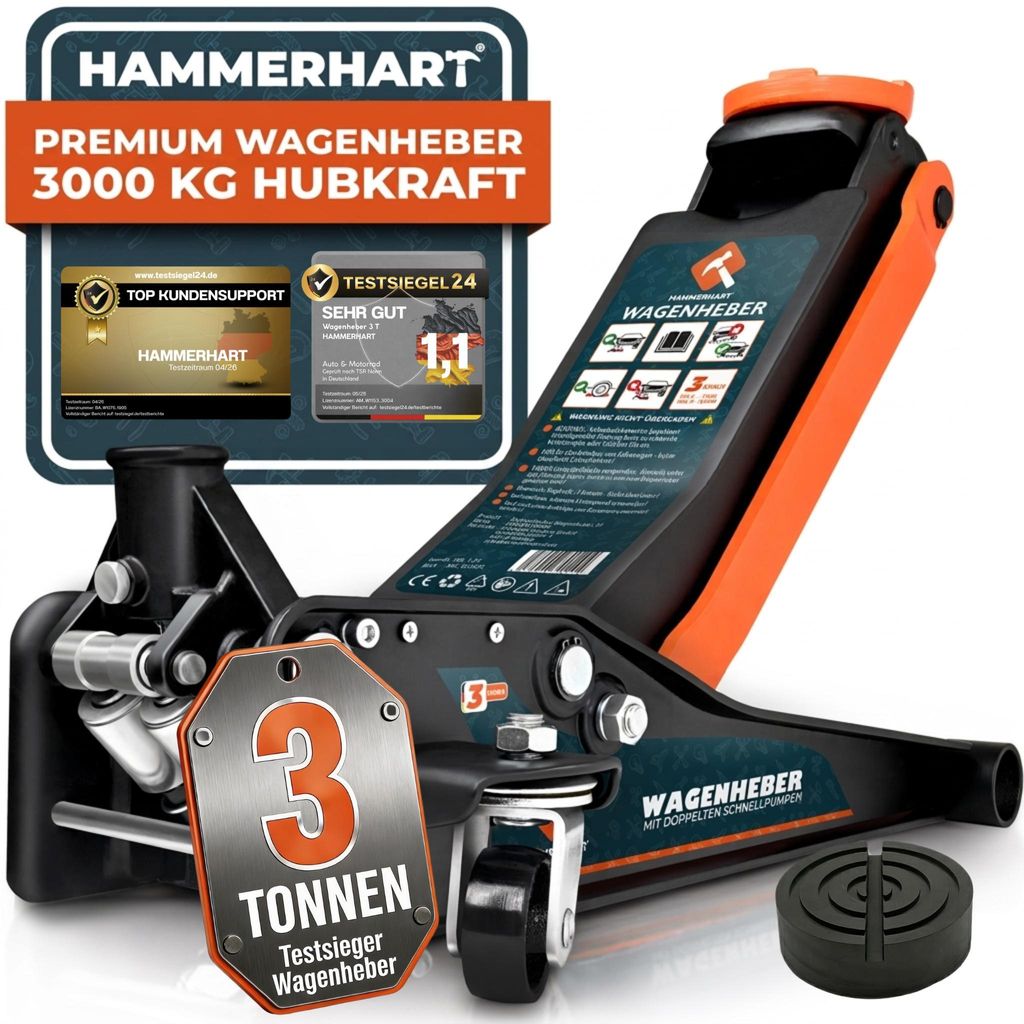 HAMMERHART - Hydraulischer Wagenheber 3T | [] Produktbild 