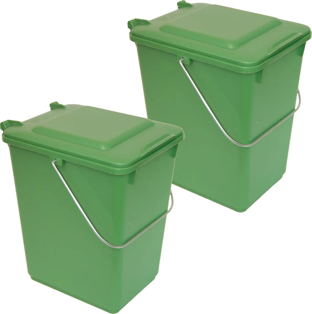 Bio-seau de Cuisine Sulo xBoy 10L Vert Tri des Biodéchets Maison x2