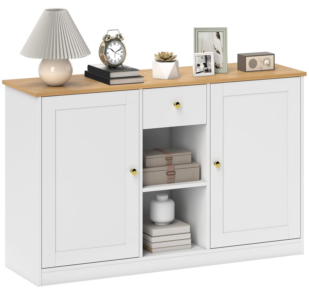 Credenza HOMCOM con cassetto, 2 ante e 2 ripiani aperti Immagine del prodotto 