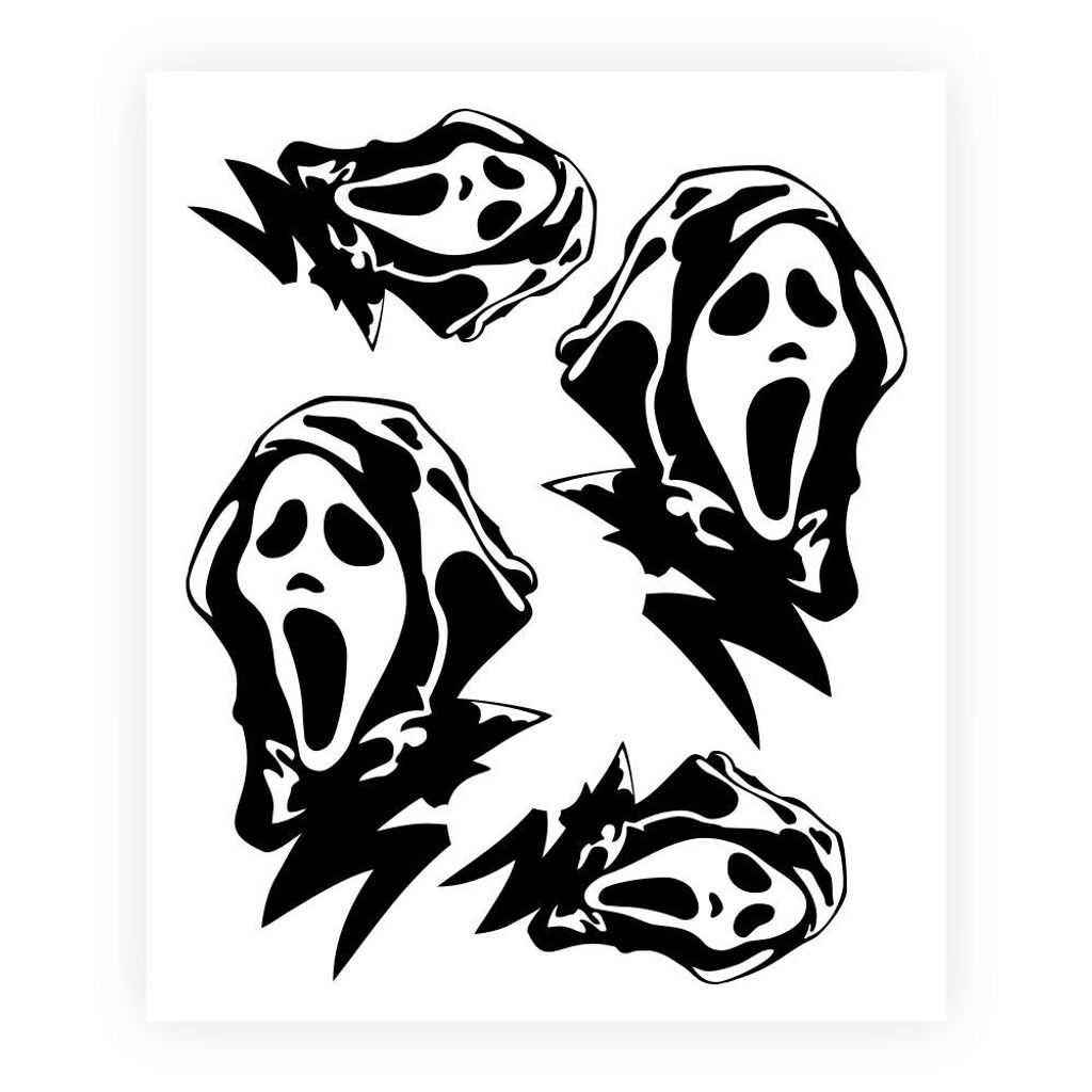 Sticker Aufkleber Schrei Schwarz 14 x 16 cm